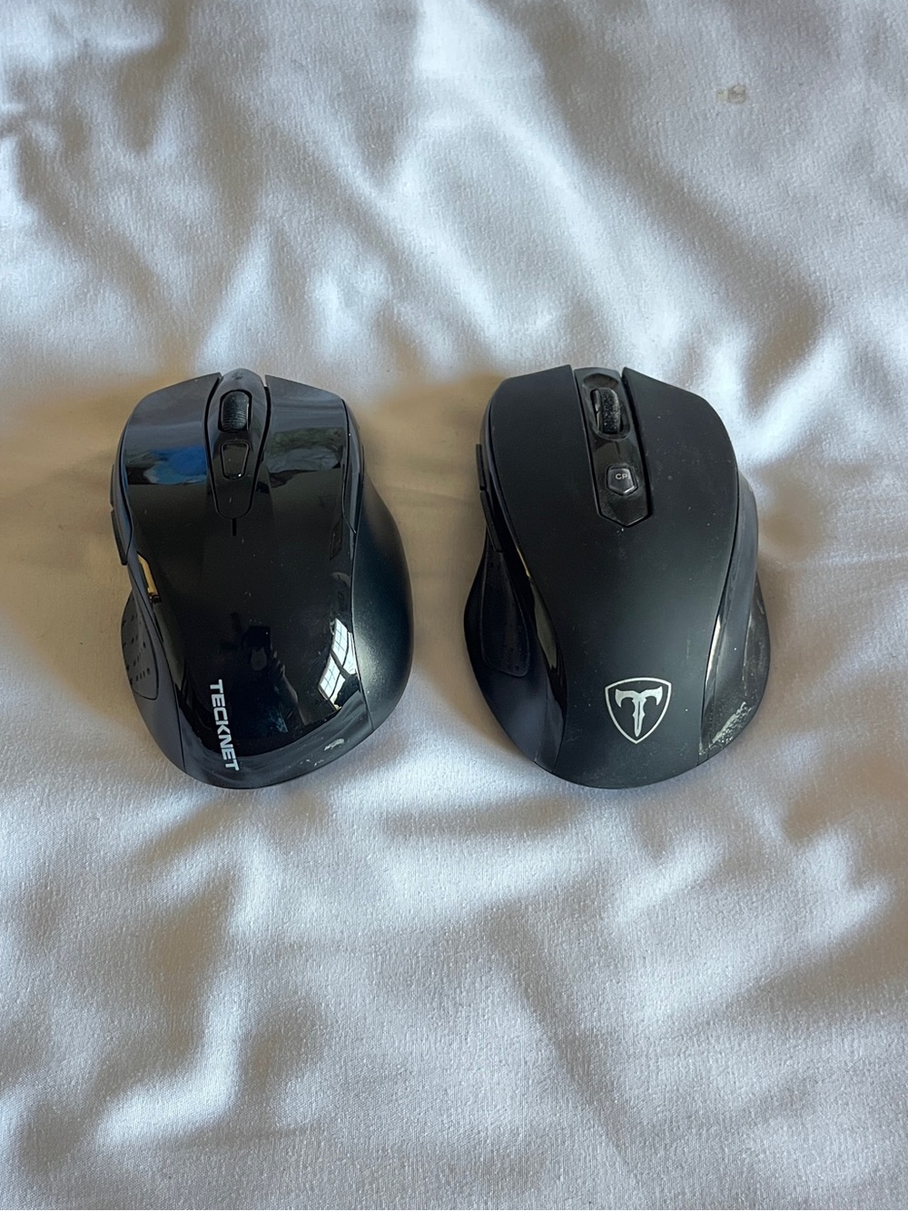Wireless Black Computer Mice - Ergonomic Pair